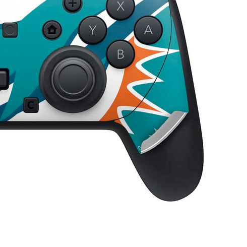 NFL Miami Dolphins Large Logo Nintendo Switch 2 (2025) Pro Controller Skin