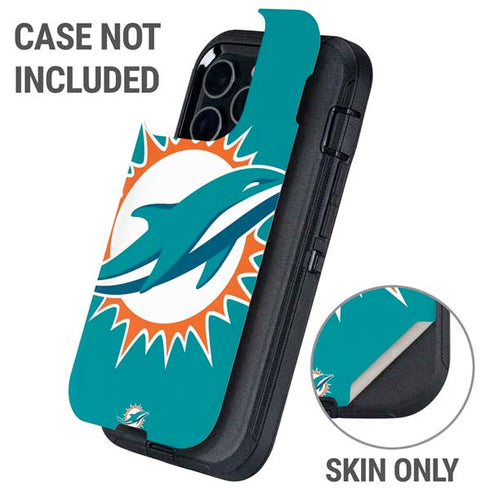 NFL Miami Dolphins Large Logo Otterbox Defender iPhone Skin