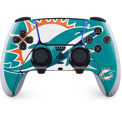 NFL Miami Dolphins Large Logo PS5 DualSense Edge Pro Controller Skin