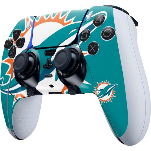 NFL Miami Dolphins Large Logo PS5 DualSense Edge Pro Controller Skin