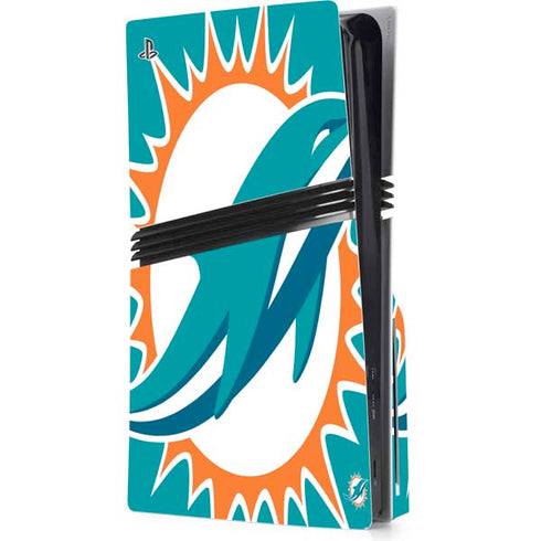 NFL Miami Dolphins Large Logo PS5 Pro Disk Console Skin