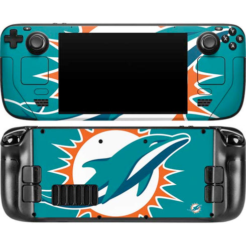 NFL Miami Dolphins Large Logo Steam Deck Handheld Gaming Computer OLED Skin