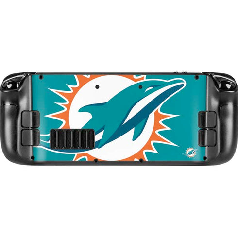 NFL Miami Dolphins Large Logo Steam Deck Handheld Gaming Computer OLED Skin