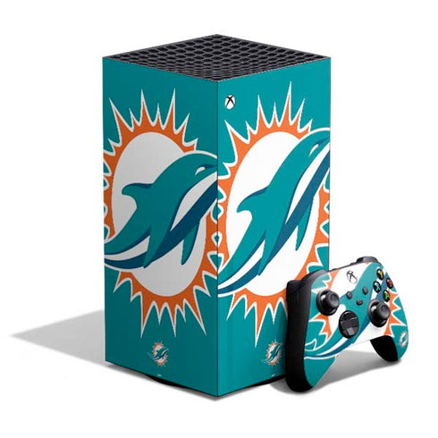 NFL Miami Dolphins Large Logo XBox Series X Digital Edition Bundle Skin