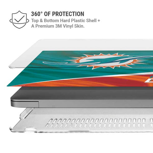 NFL Miami Dolphins MacBook Pro 14in (2021-24) Case plus Skin