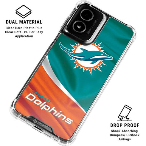 NFL Miami Dolphins Moto G Power 5G (2024) Clear Case