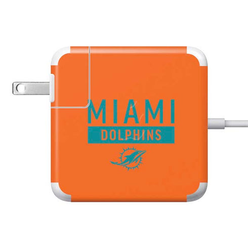 NFL Miami Dolphins Orange Performance Series 85W Power Adapter (15 and 17 inch MacBook Pro Charger) Skin