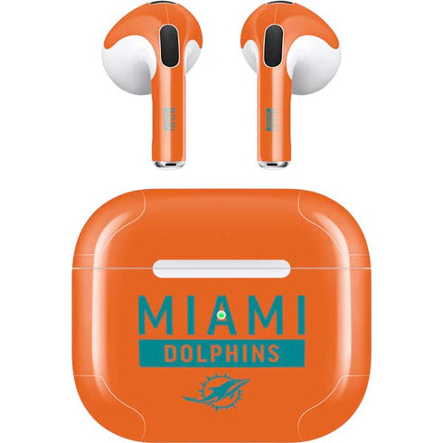 NFL Miami Dolphins Orange Performance Series Apple AirPods (3rd Gen 2021) Skin