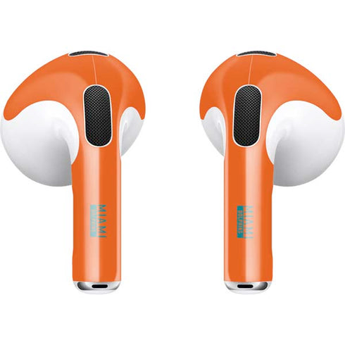 NFL Miami Dolphins Orange Performance Series Apple AirPods (3rd Gen 2021) Skin