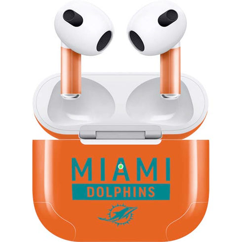 NFL Miami Dolphins Orange Performance Series Apple AirPods (3rd Gen 2021) Skin