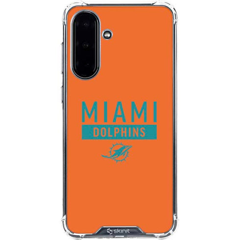 NFL Miami Dolphins Orange Performance Series Galaxy A36 5G Clear Case