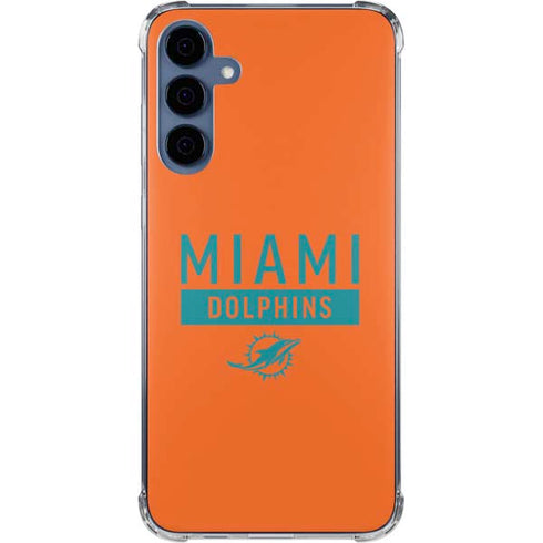 NFL Miami Dolphins Orange Performance Series Galaxy A55 5G Clear Case