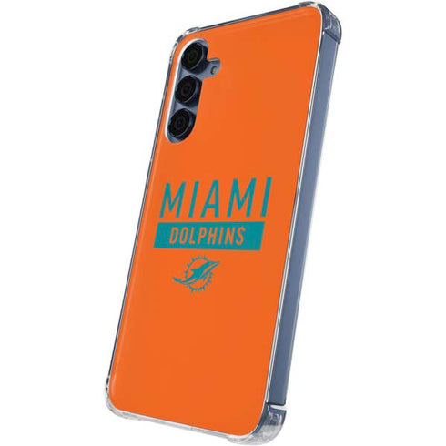 NFL Miami Dolphins Orange Performance Series Galaxy A55 5G Clear Case