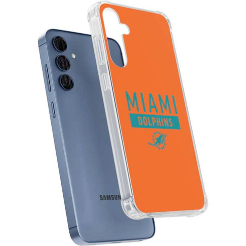 NFL Miami Dolphins Orange Performance Series Galaxy A55 5G Clear Case