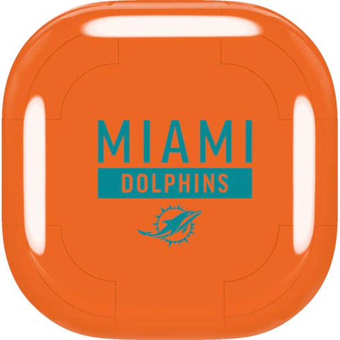 NFL Miami Dolphins Orange Performance Series Galaxy Buds Live Skin