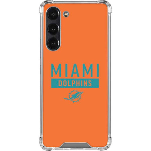 NFL Miami Dolphins Orange Performance Series Galaxy S24 FE Clear Case