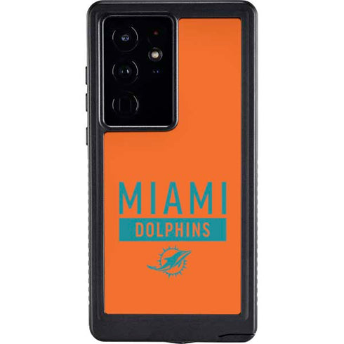 NFL Miami Dolphins Orange Performance Series Galaxy S24 Ultra Waterproof Case