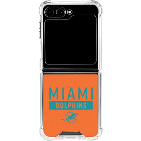 NFL Miami Dolphins Orange Performance Series Galaxy Z Flip6 Clear Case