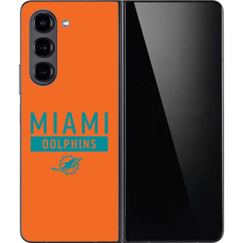 NFL Miami Dolphins Orange Performance Series Galaxy Z Fold5 5G Skin