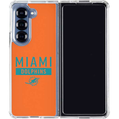 NFL Miami Dolphins Orange Performance Series Galaxy Z Fold6 Clear Case