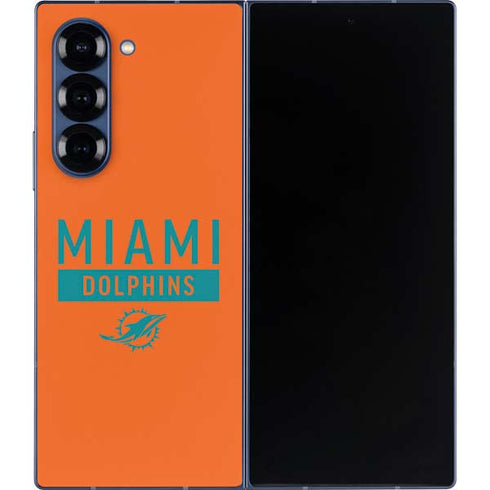 NFL Miami Dolphins Orange Performance Series Galaxy Z Fold6 Skin