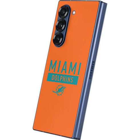 NFL Miami Dolphins Orange Performance Series Galaxy Z Fold6 Skin