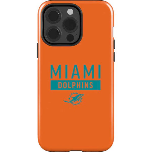 NFL Miami Dolphins Orange Performance Series iPhone 15 Pro Impact Case
