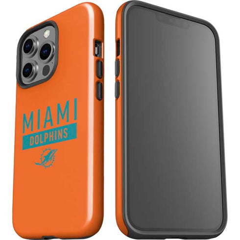 NFL Miami Dolphins Orange Performance Series iPhone 15 Pro Impact Case