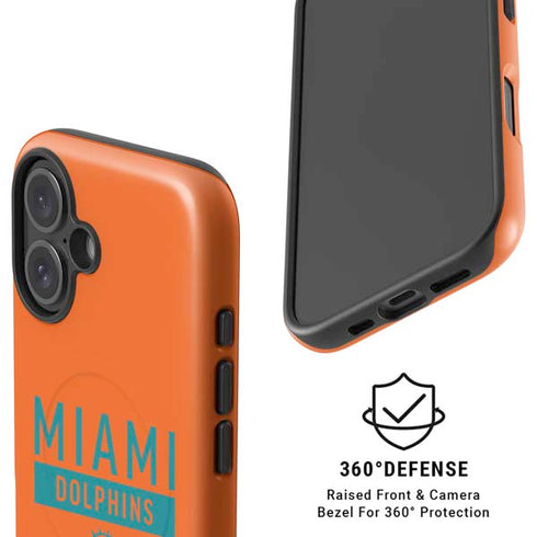 NFL Miami Dolphins Orange Performance Series iPhone 16 Magsafe Impact Case
