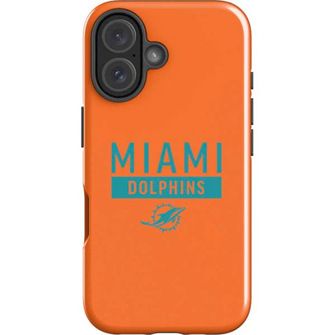 NFL Miami Dolphins Orange Performance Series iPhone 16 Plus Impact Case