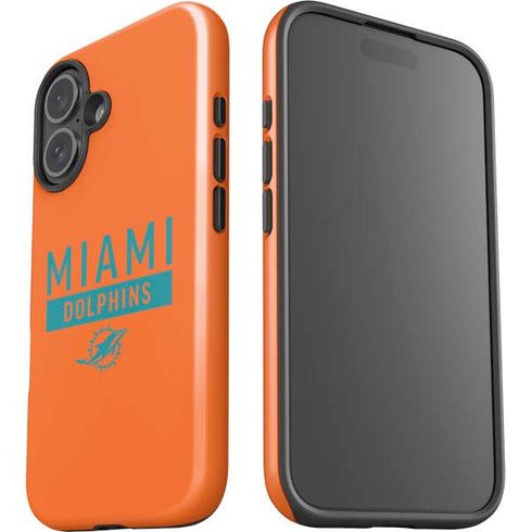 NFL Miami Dolphins Orange Performance Series iPhone 16 Plus Impact Case