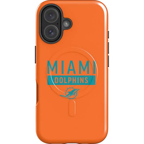 NFL Miami Dolphins Orange Performance Series iPhone 16 Plus Magsafe Impact Case
