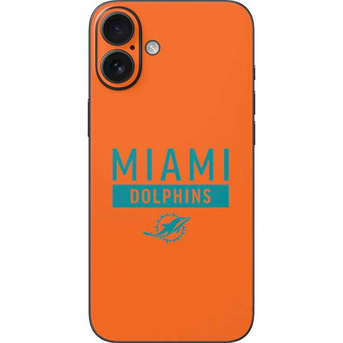 NFL Miami Dolphins Orange Performance Series iPhone 16 Plus Skin