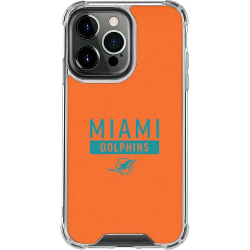 NFL Miami Dolphins Orange Performance Series iPhone 16 Pro Clear Case
