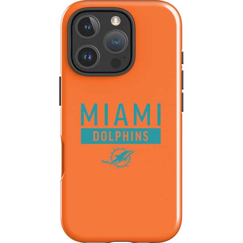 NFL Miami Dolphins Orange Performance Series iPhone 16 Pro Impact Case