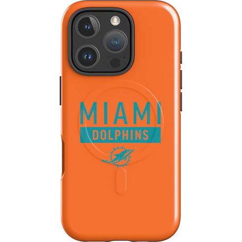 NFL Miami Dolphins Orange Performance Series iPhone 16 Pro Magsafe Impact Case