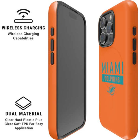 NFL Miami Dolphins Orange Performance Series iPhone 16 Pro Magsafe Impact Case