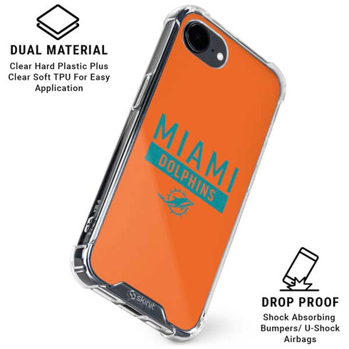 NFL Miami Dolphins Orange Performance Series iPhone 16e Clear Case