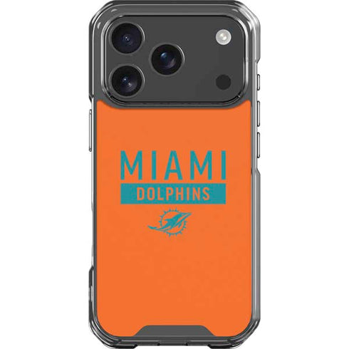 NFL Miami Dolphins Orange Performance Series iPhone 18 Pro Clear Case
