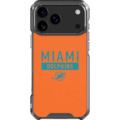 NFL Miami Dolphins Orange Performance Series iPhone 18 Pro Max Clear Case