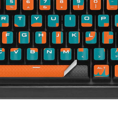 NFL Miami Dolphins Orange Performance Series K95 RGB PLATINUM Mechanical Gaming Keyboard Skin
