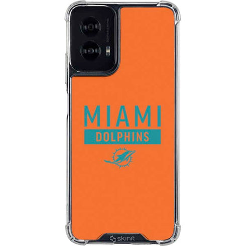 NFL Miami Dolphins Orange Performance Series Moto G Power 5G (2024) Clear Case