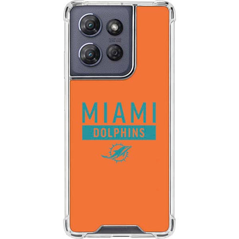 NFL Miami Dolphins Orange Performance Series Moto G Power 5G (2025) Clear Case