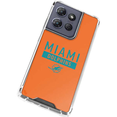 NFL Miami Dolphins Orange Performance Series Moto G Power 5G (2025) Clear Case