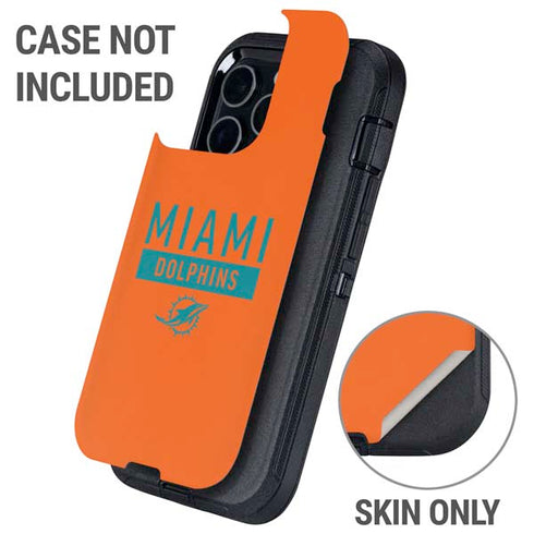 NFL Miami Dolphins Orange Performance Series Otterbox Defender iPhone Skin