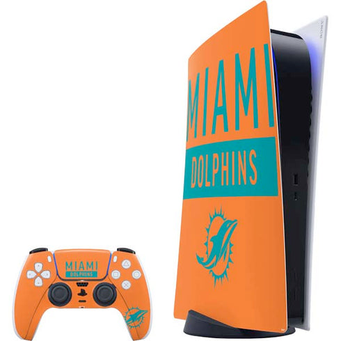 NFL Miami Dolphins Orange Performance Series PlayStation PS5 Skins