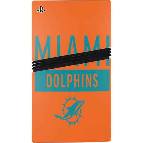 NFL Miami Dolphins Orange Performance Series PS5 Pro Console Skin