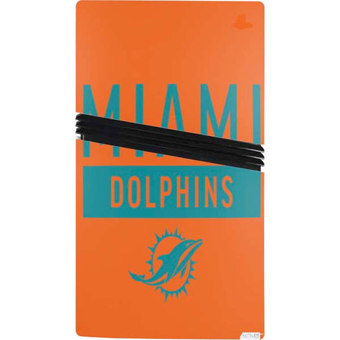 NFL Miami Dolphins Orange Performance Series PS5 Pro Console Skin