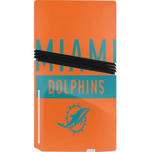 NFL Miami Dolphins Orange Performance Series PS5 Pro Disk Console Skin