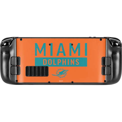 NFL Miami Dolphins Orange Performance Series Steam Deck Handheld Gaming Computer Skin